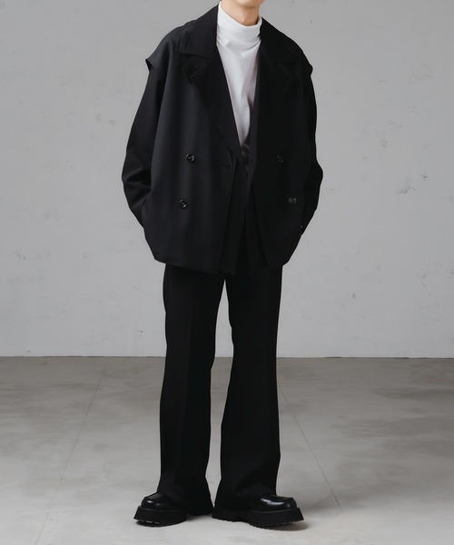 epnok(エプノック)の「ドレープセミワイドフレアスラックス(スラックス・メンズ・ネイビー/モカ/ブラック・MEDIUM/SMALL/LARGE)」の11枚目の写真