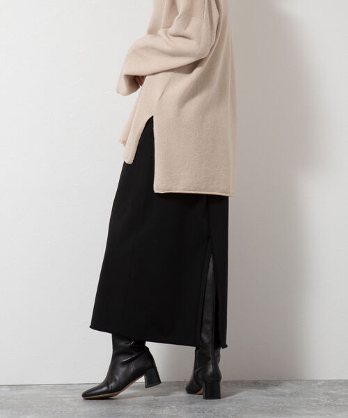 NOLLEY’S（ノーリーズ）の「ウォッシャブルギャバフリンジロングタイトスカート（スカート・レディース・ブラック・38/36）」の18枚目の写真