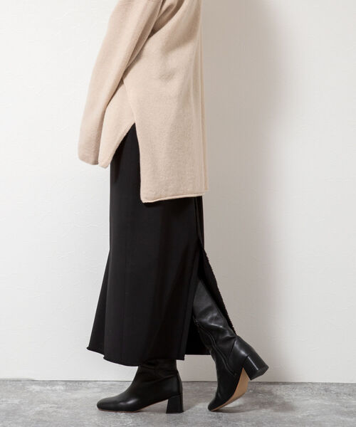 NOLLEY’S（ノーリーズ）の「ウォッシャブルギャバフリンジロングタイトスカート（スカート・レディース・ブラック・38/36）」の14枚目の写真