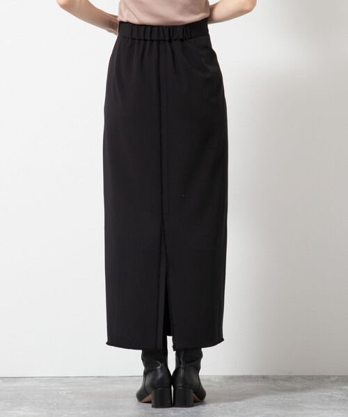 NOLLEY’S（ノーリーズ）の「ウォッシャブルギャバフリンジロングタイトスカート（スカート・レディース・ブラック・38/36）」の19枚目の写真