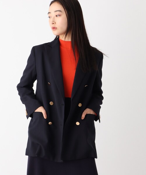 OPAQUE.CLIP（オペークドットクリップ）の「◆【JAPAN FABRIC】ウールブレザー（テーラードジャケット・レディース・ダークネイビー・36/38/40/42）」の7枚目の写真