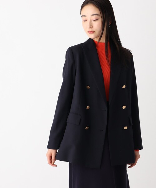 OPAQUE.CLIP（オペークドットクリップ）の「◆【JAPAN FABRIC】ウールブレザー（テーラードジャケット・レディース・ダークネイビー・36/38/40/42）」の8枚目の写真