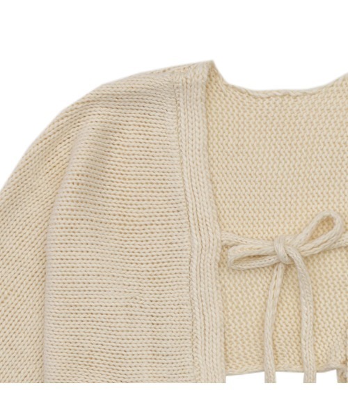 select MOCA（セレクトモカ）の「2022 AW ボリュームスリーブ2WAYローゲージニットボレロ（カーディガン/ボレロ・レディース・ベージュ/アイボリー/グレー・FREE）」の15枚目の写真