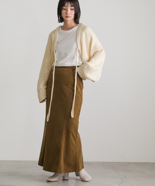 select MOCA（セレクトモカ）の「2022 AW ボリュームスリーブ2WAYローゲージニットボレロ（カーディガン/ボレロ・レディース・ベージュ/アイボリー/グレー・FREE）」の9枚目の写真