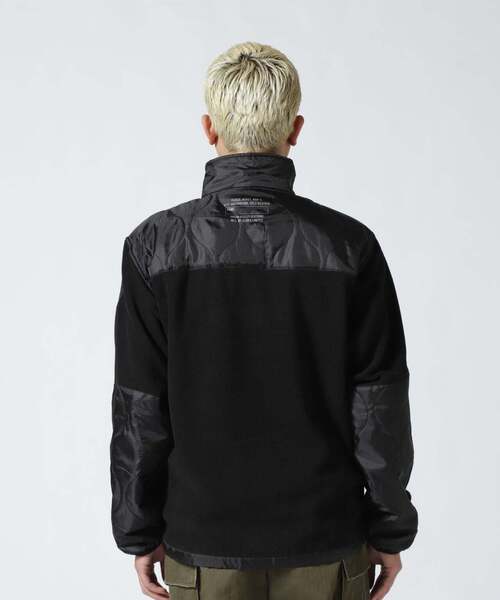AVIREX（アヴィレックス）の「QUILT COMBI FLEECE JACKET / キルト コンビ フリース ジャケット / AVIREX / アヴィレックス / アウトドア（その他アウター・メンズ・ブラック/ホワイト系2/オリーブ系・M/XL/L/2XL）」の7枚目の写真