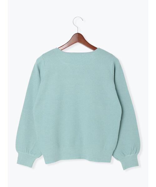 Te chichi TERRASSE（テチチテラス）の「パールバーネックニット（ニット/セーター・レディース・ネイビー/ピンク/グリーン/オフホワイト・ﾌﾘ-）」の19枚目の写真