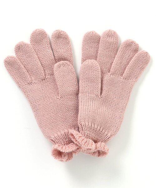 apres les cours（アプレレクール）の「リボン手袋（手袋・キッズ・サックスブルー/ピンク/アイボリー・140/120/95）」の10枚目の写真