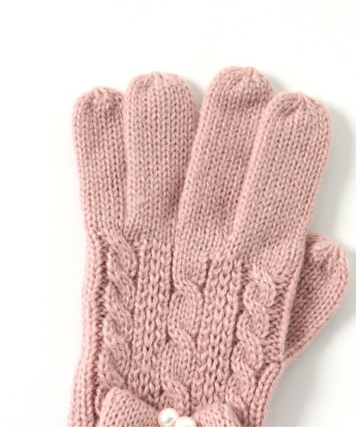 apres les cours（アプレレクール）の「リボン手袋（手袋・キッズ・サックスブルー/ピンク/アイボリー・140/120/95）」の12枚目の写真