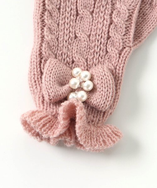 apres les cours（アプレレクール）の「リボン手袋（手袋・キッズ・サックスブルー/ピンク/アイボリー・140/120/95）」の13枚目の写真