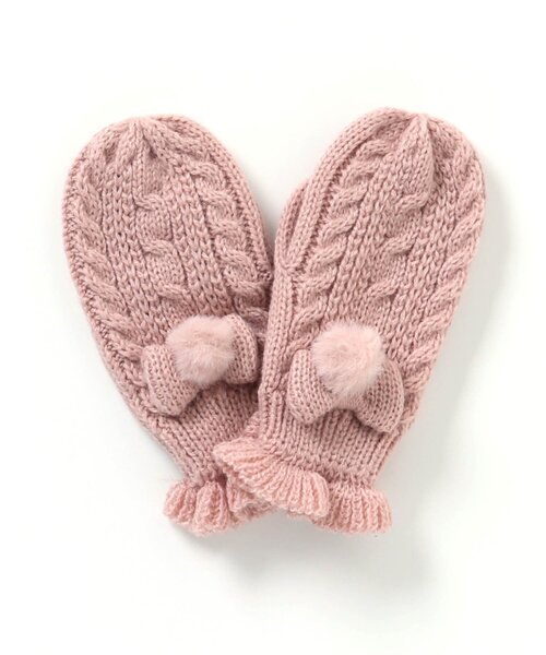 apres les cours（アプレレクール）の「リボン手袋（手袋・キッズ・サックスブルー/ピンク/アイボリー・140/120/95）」の14枚目の写真