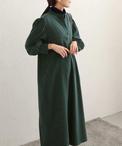 URBAN RESEARCH DOORS(アーバンリサーチドアーズ)の「ネル起毛ヘンリーシャツワンピース(ワンピース・レディース・グリーン/レッド系その他・MEDIUM)」の13枚目の写真