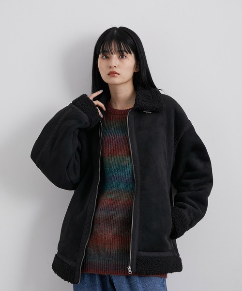 JUNRED（ジュンレッド）の「ボンバージャケット（ブルゾン・メンズ・ブラック/ダークブラウン・M/L/LL）」の16枚目の写真