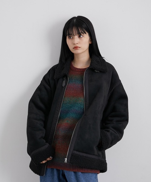 JUNRED（ジュンレッド）の「ボンバージャケット（ブルゾン・メンズ・ブラック/ダークブラウン・M/L/LL）」の17枚目の写真