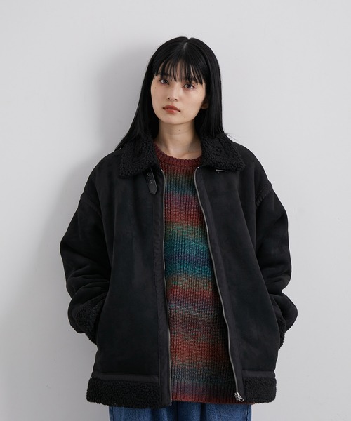 JUNRED（ジュンレッド）の「ボンバージャケット（ブルゾン・メンズ・ブラック/ダークブラウン・M/L/LL）」の18枚目の写真