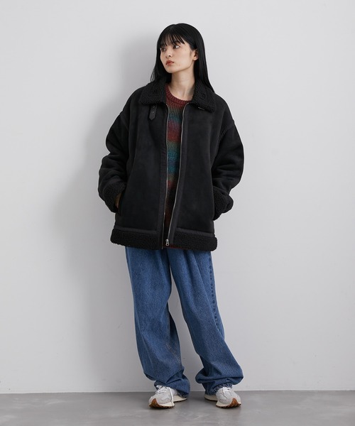 JUNRED（ジュンレッド）の「ボンバージャケット（ブルゾン・メンズ・ブラック/ダークブラウン・M/L/LL）」の22枚目の写真