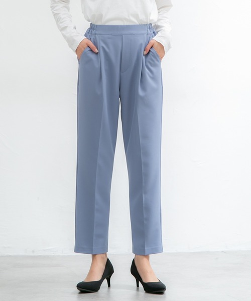 Honeys(ハニーズ)の「イージーテーパードパンツ(スラックス・レディース・ブルー系その他/ネイビー/イエロー/ピンク/グレイッシュベージュ/ブラック/アイボリー/ミント/ライトピンク/グリーン/ブルー/モカ・LL/S/M/L/SS/3L)」の10枚目の写真