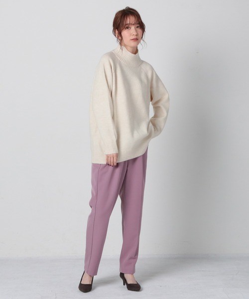 Honeys(ハニーズ)の「イージーテーパードパンツ(スラックス・レディース・ブルー系その他/ネイビー/イエロー/ピンク/グレイッシュベージュ/ブラック/アイボリー/ミント/ライトピンク/グリーン/ブルー/モカ・LL/S/M/L/SS/3L)」の19枚目の写真