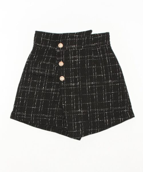 セール】【Jasmine】ラップスカート風ツイードショートパンツ