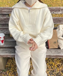 LE MORE | ハーフジップニットプルオーバー(ニット/セーター)