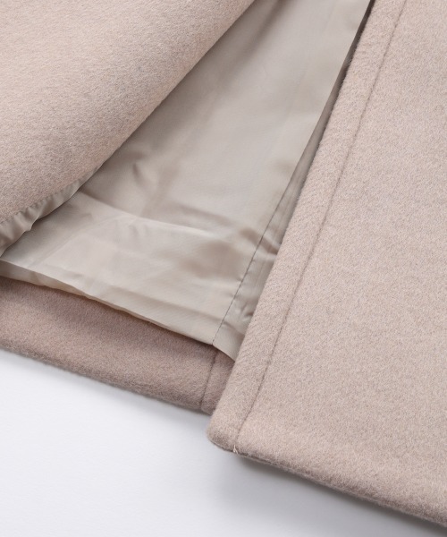 NIMES（ニーム）の「ウールメルトンスタンドカラーコート（その他アウター・レディース・ネイビー/ベージュ・FREE）」の8枚目の写真