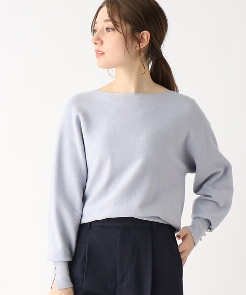 index(インデックス)の「◆ボートネックドルマンラメニット(ニット/セーター・レディース・ブラック/ナチュラル/ベビーピンク/サックスブルー/オフホワイト・42/36/38/40)」の4枚目の写真