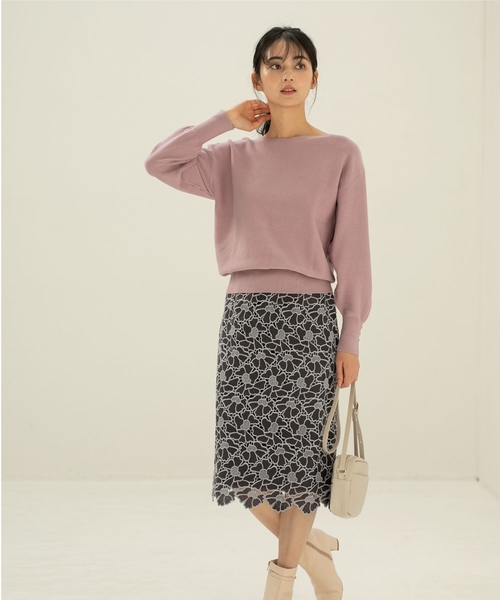 index(インデックス)の「◆ボートネックドルマンラメニット(ニット/セーター・レディース・ブラック/ナチュラル/ベビーピンク/サックスブルー/オフホワイト・42/36/38/40)」の22枚目の写真