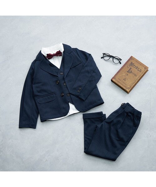 apres les cours(アプレレクール)の「フォーマルパンツ(スーツパンツ・キッズ・ネイビー・130/110/120/90/100)」の7枚目の写真