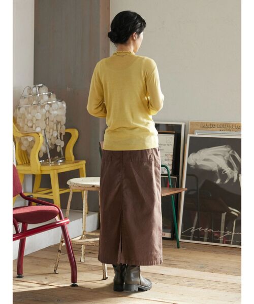 CRAFT STANDARD BOUTIQUE(クラフトスタンダードブティック)の「メロウフリルニットプルオーバー(ニット/セーター・レディース・イエロー/ブラック/ブルー/オフホワイト・FREE)」の9枚目の写真