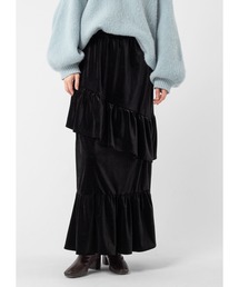 Adoon plain | ベロアティアードスカート(スカート)