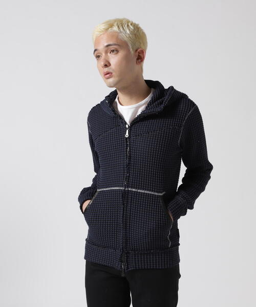 FranCisT_MOR.K.S.（フランシストモークス）の「FranCisT_MOR.K.S./フランシスト モークス/WAFFLE ZIPUP HOODIE（パーカー・メンズ・ネイビー/ホワイト系2・3/2/4）」の20枚目の写真