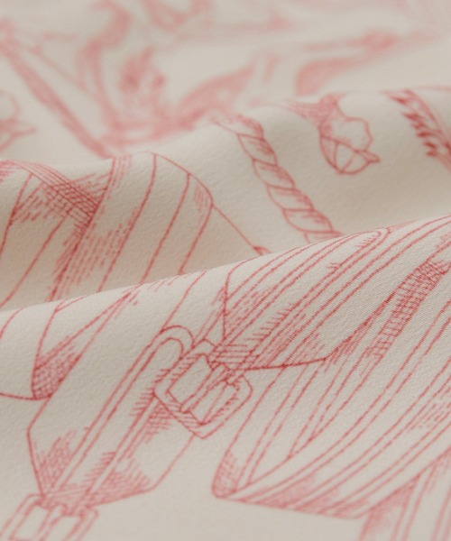 ROPE'（ロペ）の「【洗える】ヴィンテージスカーフプリントワイドパンツ（その他パンツ・レディース・ネイビー/ピンク系その他2・36/38）」の6枚目の写真