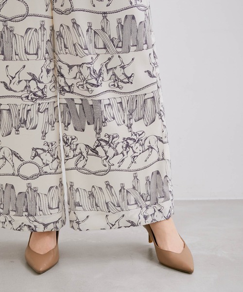 ROPE'（ロペ）の「【洗える】ヴィンテージスカーフプリントワイドパンツ（その他パンツ・レディース・ネイビー/ピンク系その他2・36/38）」の18枚目の写真