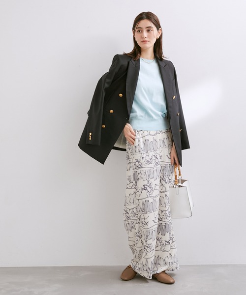 ROPE'（ロペ）の「【洗える】ヴィンテージスカーフプリントワイドパンツ（その他パンツ・レディース・ネイビー/ピンク系その他2・36/38）」の19枚目の写真