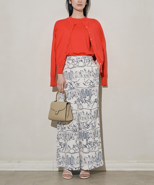 ROPE'（ロペ）の「【洗える】ヴィンテージスカーフプリントワイドパンツ（その他パンツ・レディース・ネイビー/ピンク系その他2・36/38）」の22枚目の写真