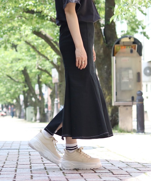 LOVEHUNTER（ラブハンター）の「軽量厚底　ボリュームソールスニーカー（スニーカー・レディース・ホワイト/ブラック/ブラック×ブラック/ベージュ・40/S/LL/M/41/SS/42/L/44/43）」の13枚目の写真