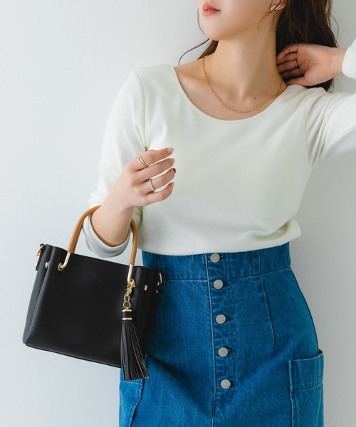 RODE SKO(ロデスコ)の「プチ2WAYトートバッグ(トートバッグ・レディース・ベージュ/ホワイト系その他/ブラック系その他/ライトカーキ/グレー/ブルー/モカ・ONE)」の3枚目の写真