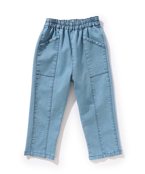 SHOO・LA・RUE（シューラルー）の「◆【110-140cm】軽量デニム切り替えパンツ（デニムパンツ・キッズ・ブルー系5/サックスブルー系5・12/11/13/14）」の4枚目の写真