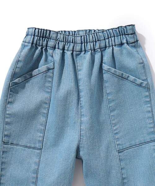 SHOO・LA・RUE（シューラルー）の「◆【110-140cm】軽量デニム切り替えパンツ（デニムパンツ・キッズ・ブルー系5/サックスブルー系5・12/11/13/14）」の6枚目の写真