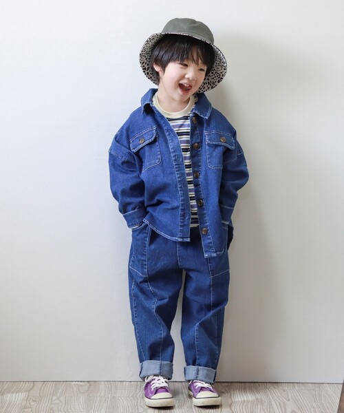 SHOO・LA・RUE（シューラルー）の「◆【110-140cm】軽量デニム切り替えパンツ（デニムパンツ・キッズ・ブルー系5/サックスブルー系5・12/11/13/14）」の17枚目の写真