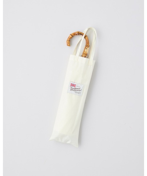 Traditional Weatherwear(トラディショナルウェザーウェア)の「FOLDING BAMBOO(折りたたみ傘・レディース・ホワイト/グリーン系その他2/グリーン系その他/パープル/ホワイト系その他・F)」の9枚目の写真