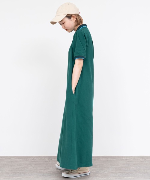 CHILD WOMAN(チャイルドウーマン)の「かのこ ポロワンピース(ワンピース・レディース・レッド/ネイビー/サックスブルー/グリーン/ブラック・FREE)」の13枚目の写真