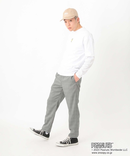 OUTDOOR PRODUCTS APPAREL(アウトドアプロダクツアパレル)の「【PEANUTS/ピーナッツ】スヌーピー コラボ Tシャツ ドロップショルダー オーバーサイズ(Tシャツ/カットソー・メンズ・ピンク系その他/ブルー系その他/オフホワイト/ホワイト・MEDIUM/SMALL/LARGE/X-LARGE)」の19枚目の写真