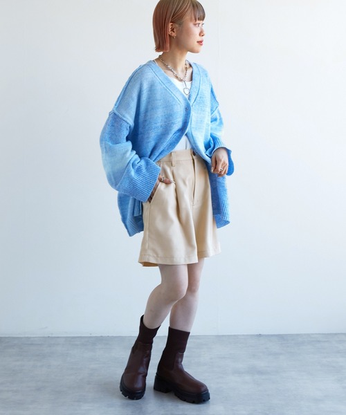 w closet(ダブルクローゼット)の「【セットアップ対応】リネンタッチショートパンツ(その他パンツ・レディース・ブラック/ネイビー/ライトベージュ・FREE)」の6枚目の写真