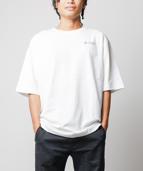 FRANKLIN & MARSHALL（フランクリンマーシャル）の「【Kt】【SIXSENCERECORD×FRANKLIN & MARSHALL】BACKプリントS/S TEE（Tシャツ/カットソー・レディース・ブラック/ホワイト・MEDIUM/LARGE/X-LARGE）」の7枚目の写真