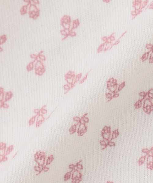 Sophie la girafe（ソフィーラジラフ）の「花柄天竺ボディスーツ【日本製】（肌着・キッズ・ブルー/ピンク・80ｃｍ/60cm/70cm）」の8枚目の写真