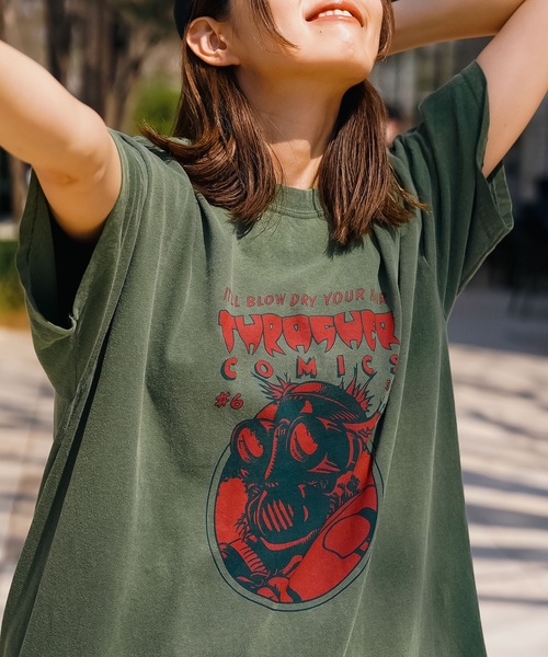 THRASHER（スラッシャー）の「#COMIC 6 GARMENT DYED S/S T-SHIRTS/スラッシャー半袖Tシャツ（Tシャツ/カットソー・メンズ・ホワイト/ダークグリーン/ブラック系その他・MEDIUM/LARGE/X-LARGE）」の18枚目の写真