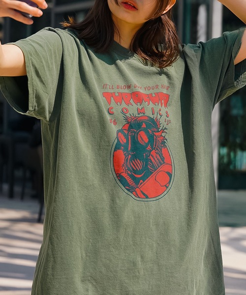 THRASHER（スラッシャー）の「#COMIC 6 GARMENT DYED S/S T-SHIRTS/スラッシャー半袖Tシャツ（Tシャツ/カットソー・メンズ・ホワイト/ダークグリーン/ブラック系その他・MEDIUM/LARGE/X-LARGE）」の19枚目の写真