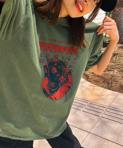 THRASHER（スラッシャー）の「#COMIC 6 GARMENT DYED S/S T-SHIRTS/スラッシャー半袖Tシャツ（Tシャツ/カットソー・メンズ・ホワイト/ダークグリーン/ブラック系その他・MEDIUM/LARGE/X-LARGE）」の20枚目の写真
