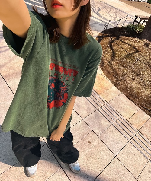 THRASHER（スラッシャー）の「#COMIC 6 GARMENT DYED S/S T-SHIRTS/スラッシャー半袖Tシャツ（Tシャツ/カットソー・メンズ・ホワイト/ダークグリーン/ブラック系その他・MEDIUM/LARGE/X-LARGE）」の22枚目の写真
