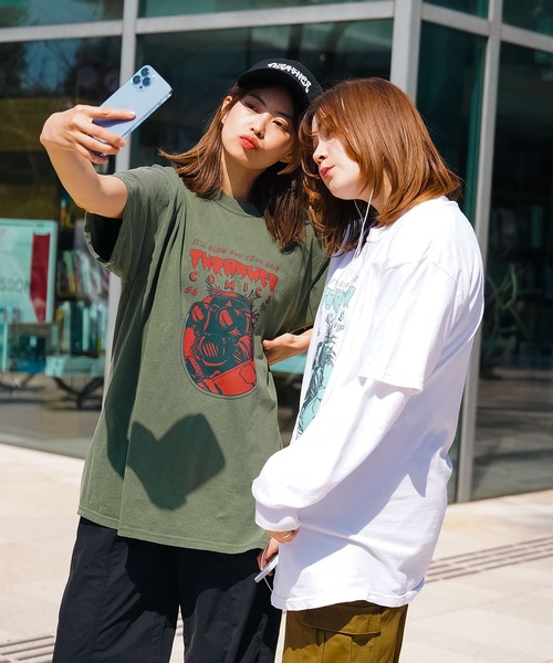 THRASHER（スラッシャー）の「#COMIC 6 GARMENT DYED S/S T-SHIRTS/スラッシャー半袖Tシャツ（Tシャツ/カットソー・メンズ・ホワイト/ダークグリーン/ブラック系その他・MEDIUM/LARGE/X-LARGE）」の5枚目の写真